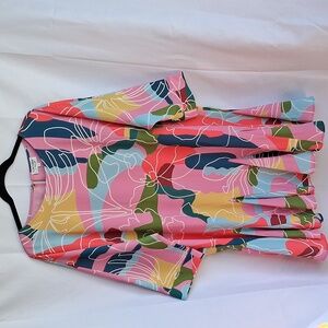 Crosby by Mollie Burch Pink and Blue Colorful Dress L